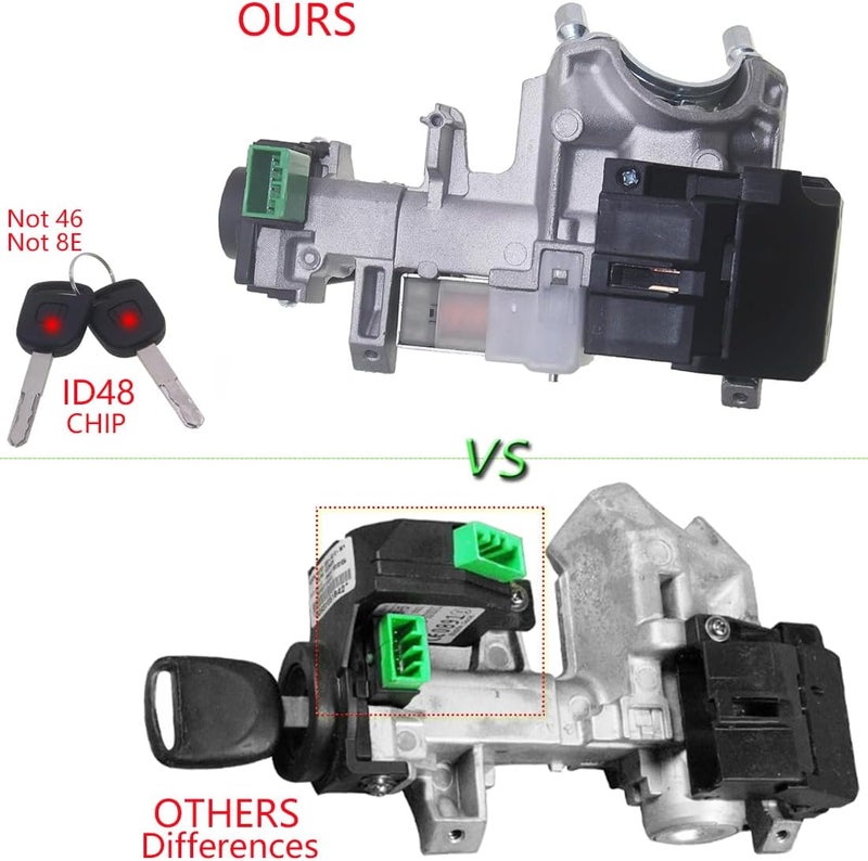 CHENHO Ignition Switch Lock Cylinder Assembly for Honda Accord CRV Odyssey FIT 2003-2008 06350-SAA-G30 35100-SDA-A71 - Image 3